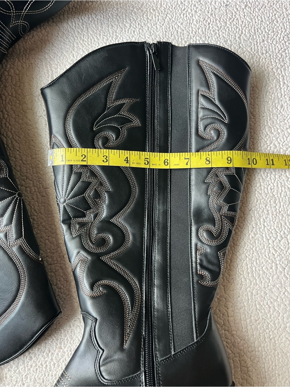 NWT Torrid Black Knee High Western Cowgirl Boots Heeled Womens 10.5WW - Picture 6 of 7